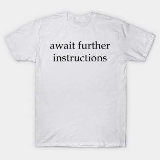 await further instructions T-Shirt